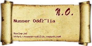 Nusser Odília névjegykártya